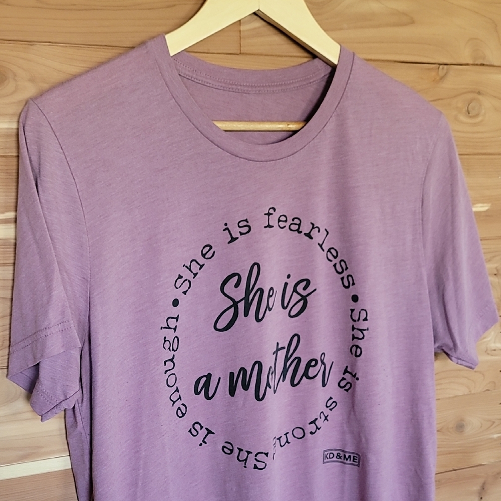 Bella Canvas Mauve Graphic T-Shirt, Size L, Soft, Motherhood